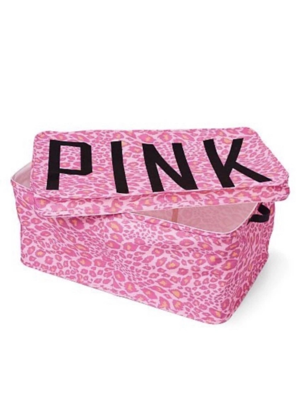 PINK Victoria's Secret Pink Leopard Collapsible Storage Box HARD TO FIND